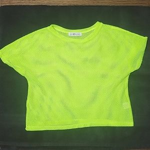 Rave Festival Women Shirt Mesh Crop Top